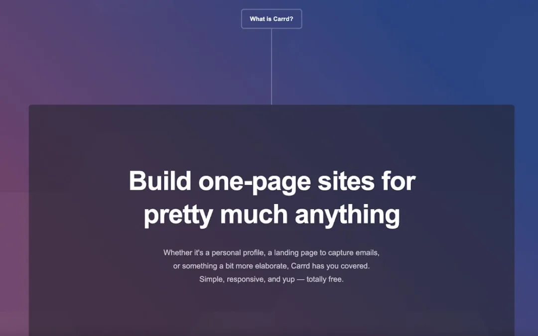 Crafting Stunning One-Page Sites with Carrd